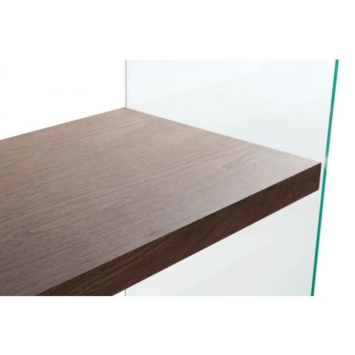 Polc üveg mdf 80x40x150 diófa