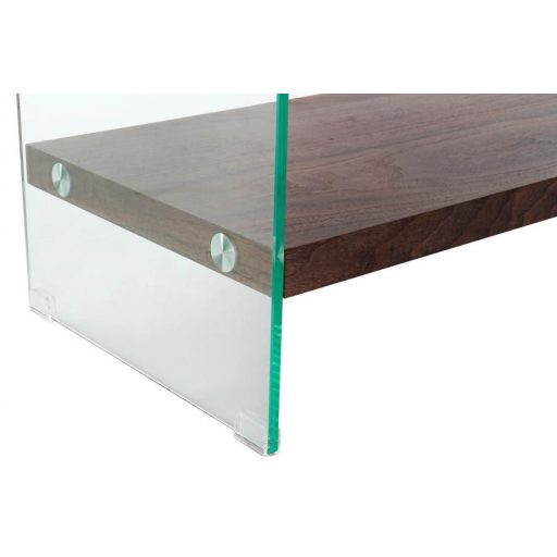 Polc üveg mdf 80x40x150 diófa