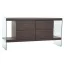 Bútor üveg mdf 160x45x80 diófa barna