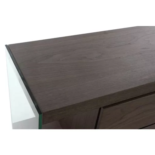 Bútor üveg mdf 160x45x80 diófa barna