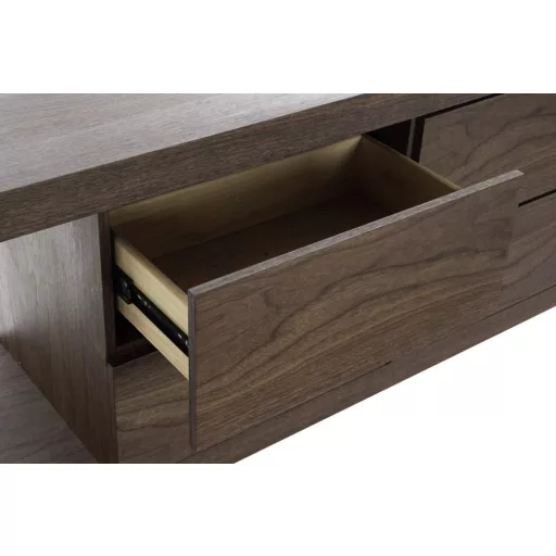 Bútor üveg mdf 160x45x80 diófa barna