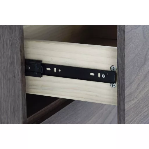 Bútor üveg mdf 160x45x80 diófa barna