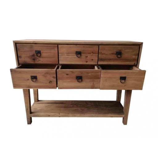 Konzol fenyőfa 140x40x110