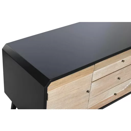 Tv-s szekrény fa 120x50x58 fekete