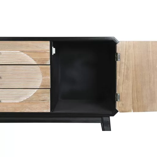 Tv-s szekrény fa 120x50x58 fekete