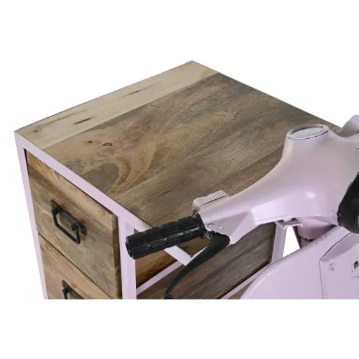 Fiókos szekrény fém mango 100x68x105 scooter rózsaszín