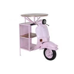 Asztal vas mango 116x72x110 scooter rózsaszín