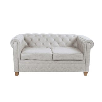Szófa poliészter fa 151x82x70 krémszín