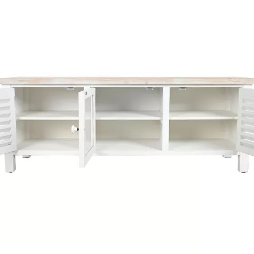 Tv-s szekrény fenyő mdf 120x40x45 fehér