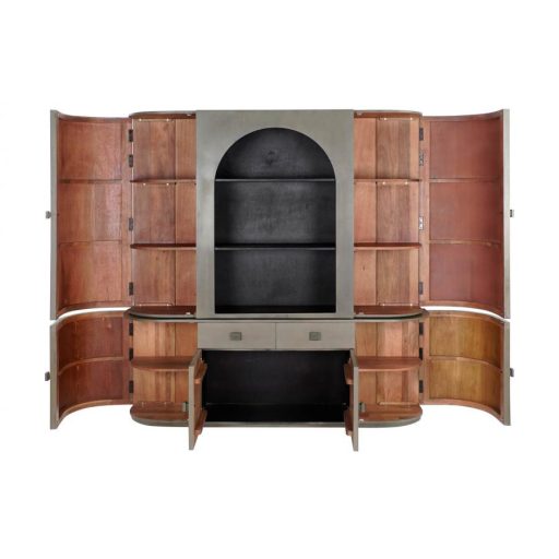 Vitrin jamun üveg 177x40x180 szürke