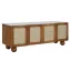 Szekrény akác rattan 165x45x60 fonott