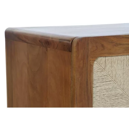 Szekrény akác rattan 165x45x60 fonott