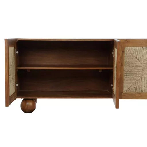 Szekrény akác rattan 165x45x60 fonott