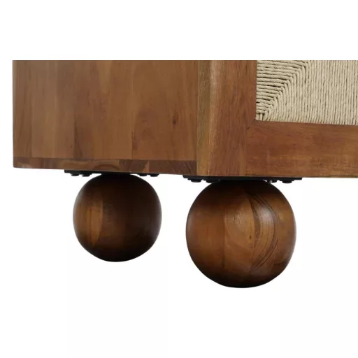 Szekrény akác rattan 165x45x60 fonott