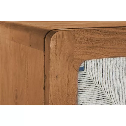 Szekrény akác rattan 102x46x175 fonott