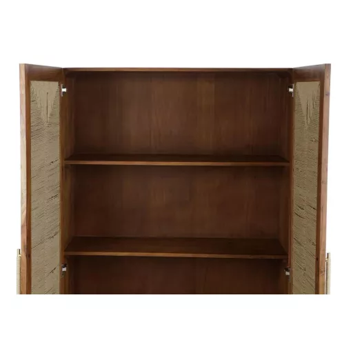 Szekrény akác rattan 102x46x175 fonott