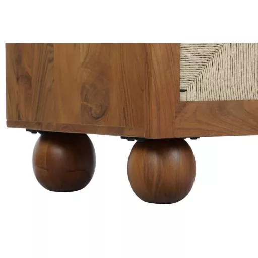 Szekrény akác rattan 102x46x175 fonott