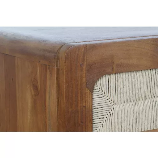 Komód akác rattan 90x45x90 fonott