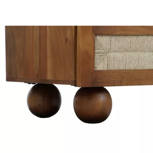 Komód akác rattan 90x45x90 fonott