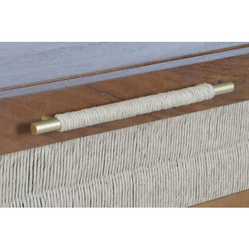 Komód akác rattan 90x45x90 fonott