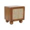 Éjjeli szekrény akác rattan 50x40x50 fonott