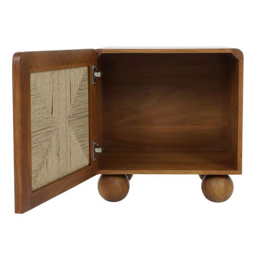 Éjjeli szekrény akác rattan 50x40x50 fonott
