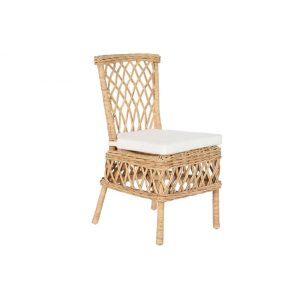 Szék rattan 45x55x85 párnával természetes