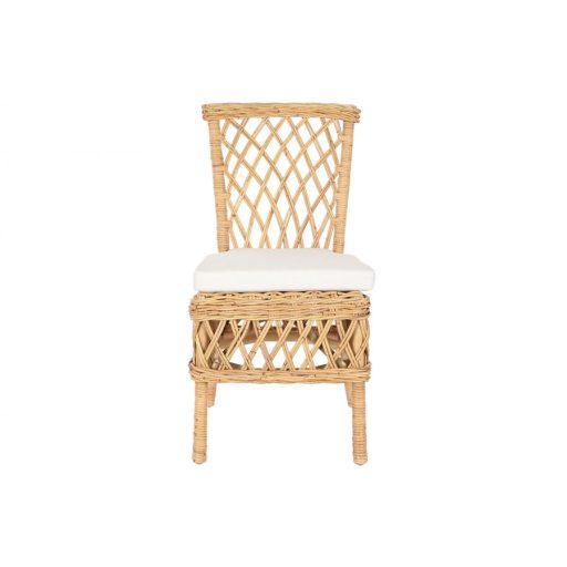 Szék rattan 45x55x85 párnával természetes
