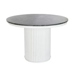 Ebédlő asztal márvány fém 110x110x76 réz