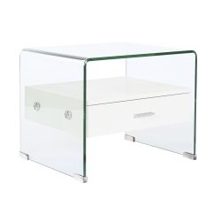 Éjjeli szekrény üveg mdf 50x40x45,5 10 mm.