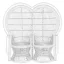 Fotel rattan 188x50x140 2 férőhelyes fehér