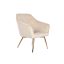Fotel poliészter fém 74x74x90 velvet krémszín