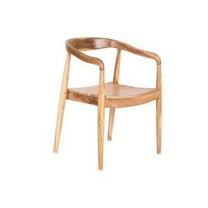 Szék tíkfa bőr 56x60x78 barna