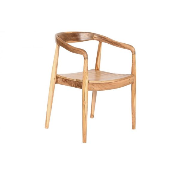 Szék tíkfa bőr 56x60x78 barna