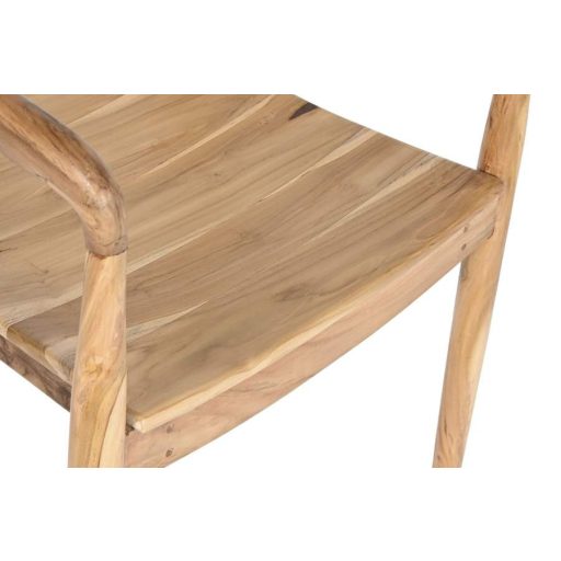 Szék tíkfa bőr 56x60x78 barna