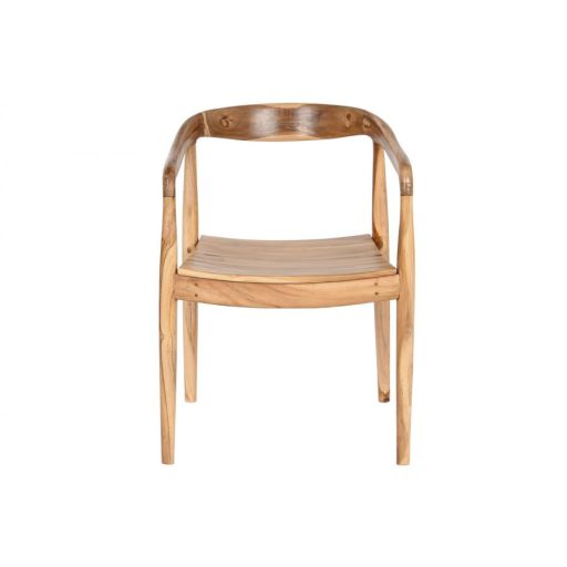 Szék tíkfa bőr 56x60x78 barna