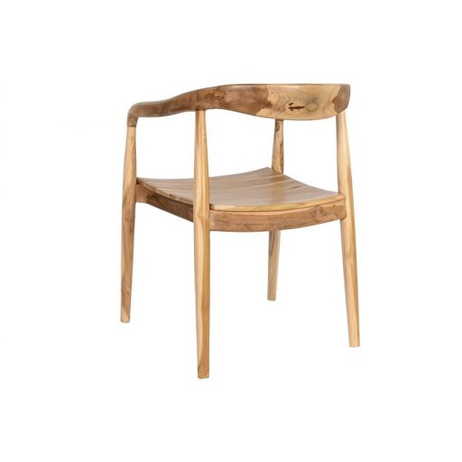 Szék tíkfa bőr 56x60x78 barna