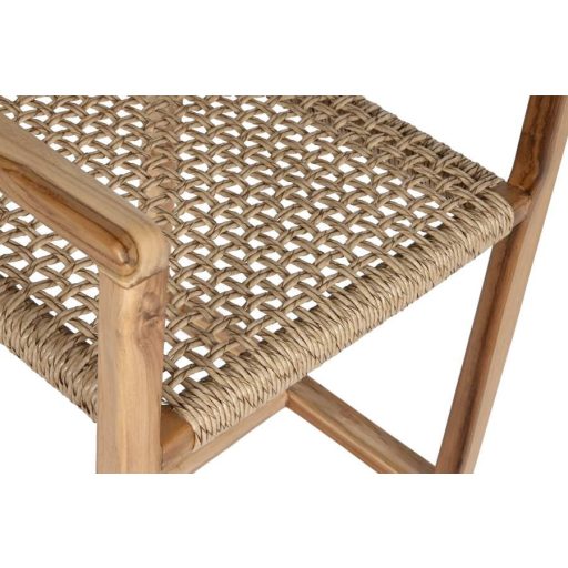 Szék tíkfa rattan 54x53x83