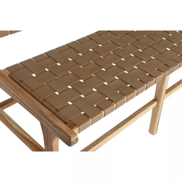 Pad tíkfa bőr 140x59x89 bézs