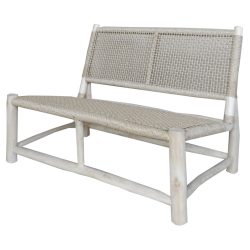 Fotel tíkfa fonott 120x81x84 fehér