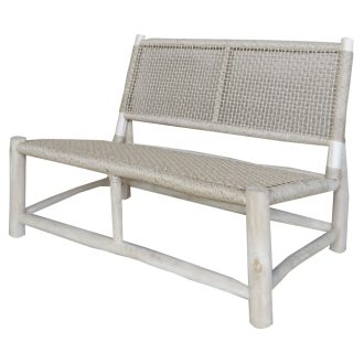 Fotel tíkfa fonott 120x81x84 fehér