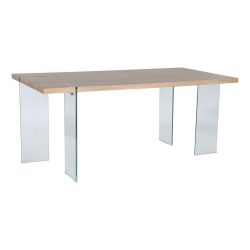 Ebédlő asztal diófa üveg 180x90x76 12 mm,