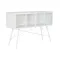 Konzol fém üveg 120x35x80 17.1 fehér