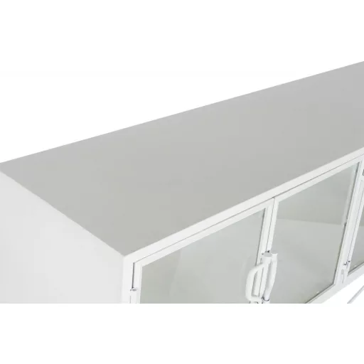Konzol fém üveg 120x35x80 17.1 fehér