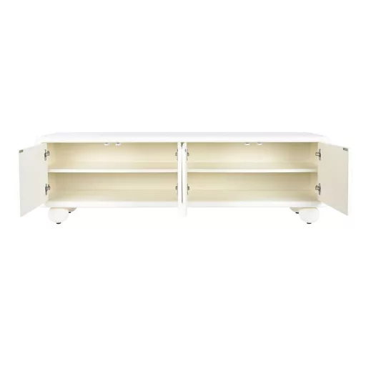 Tv-s szekrény mdf 160x37x50 4ajtós 3d fehér