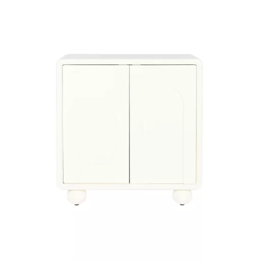 Komód mdf 80x37x85 2 ajtós 3d fehér