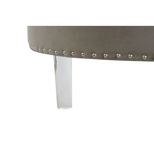 Kispad tetővel poliészter, mdf 80x80x43 cm szürke, ezüst