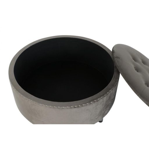 Kispad tetővel poliészter, mdf 80x80x43 cm szürke, ezüst