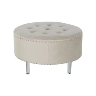 Kispad tetővel poliészter, mdf 80x80x43 cm bézs, ezüst