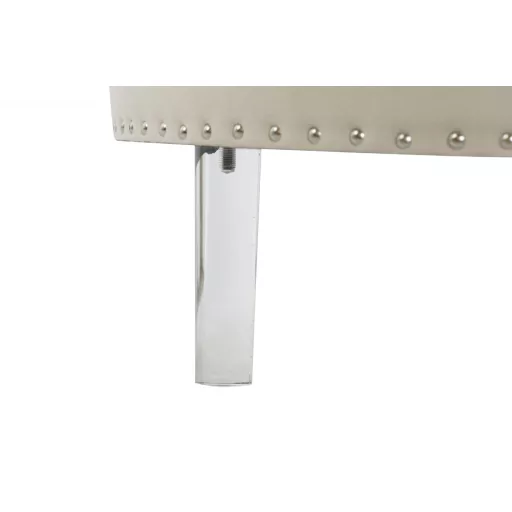 Kispad tetővel poliészter, mdf 80x80x43 cm bézs, ezüst